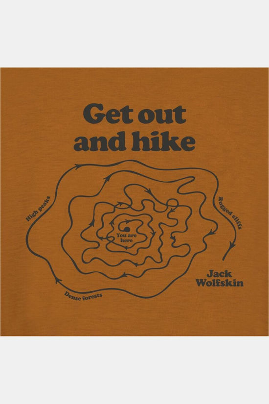 Jack Wolfskin T-Shirt Vonnan Graphic T M Outdoor Autumn Leaves