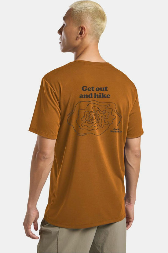 Jack Wolfskin T-Shirt Vonnan Graphic T M Outdoor Autumn Leaves