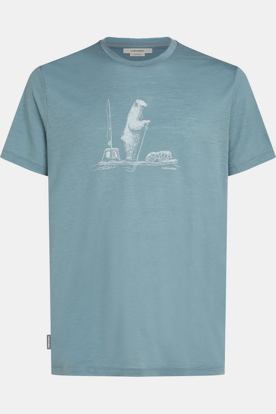 icebreaker T-Shirt M Mer 150 Tech Lite Ss T Pol Paddle Blue Ash