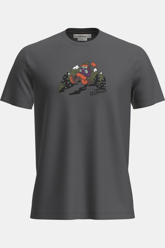 icebreaker T-Shirt M Mer 150 Tech Lite Ss Tee Catch Me Outs Obsidian