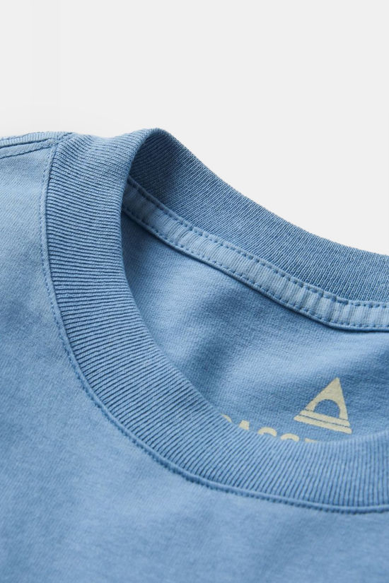 Passenger Clothing ltd T-Shirt Dune Recycled Cotton Relaxed Fit Faded Denim