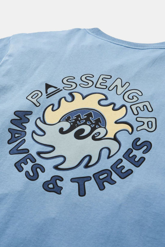 Passenger Clothing ltd T-Shirt Dune Recycled Cotton Relaxed Fit Faded Denim