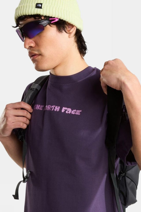 The North Face T-Shirt M Logo Twist Relaxed Short Sleeve Tee-Gr Endless Dusk
