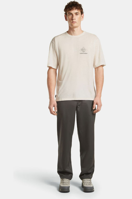icebreaker T-Shirt M Mer 150 Tech Lite Ss Relax Tee Fern St Ecru Hthr