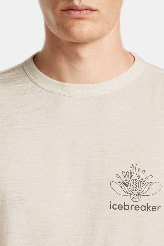 icebreaker T-Shirt M Mer 150 Tech Lite Ss Relax Tee Fern St Ecru Hthr