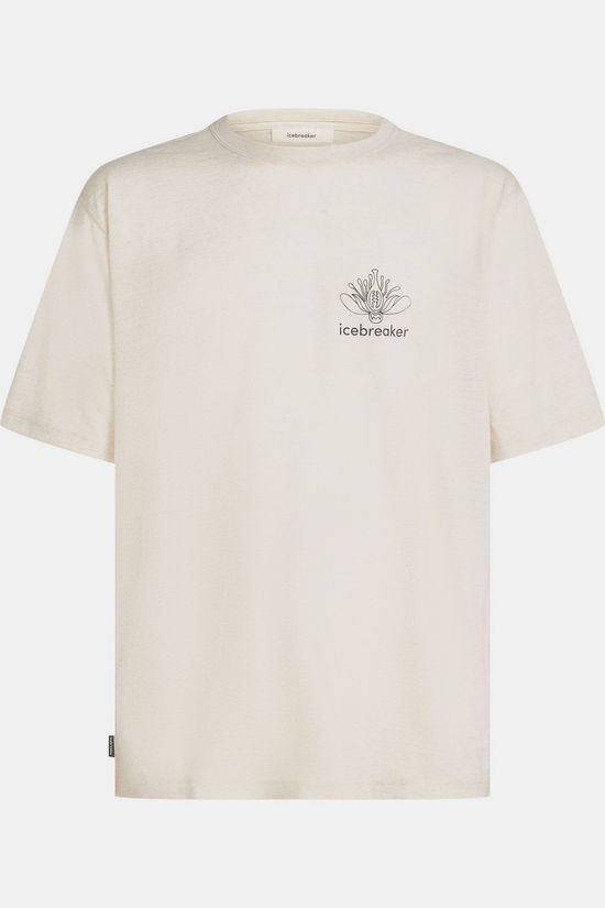icebreaker T-Shirt M Mer 150 Tech Lite Ss Relax Tee Fern St Ecru Hthr