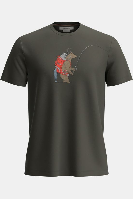 icebreaker T-Shirt M Mer 150 Tech Lite Ss Tee Bear Catch Dk Loden