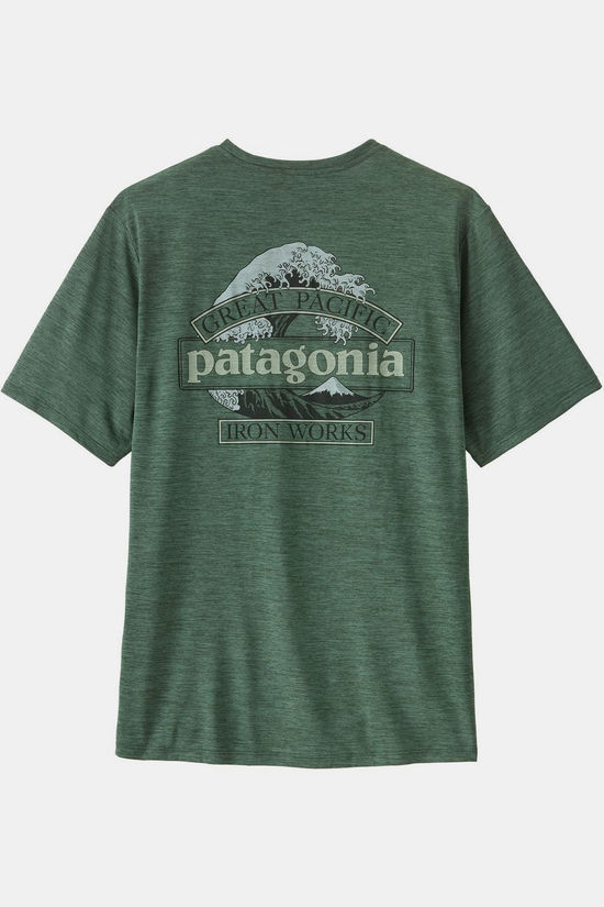Patagonia T-Shirt M'S Cap Cool Daily Shirt - Great Waves Canopy Green - Light Canopy Green X-Dye