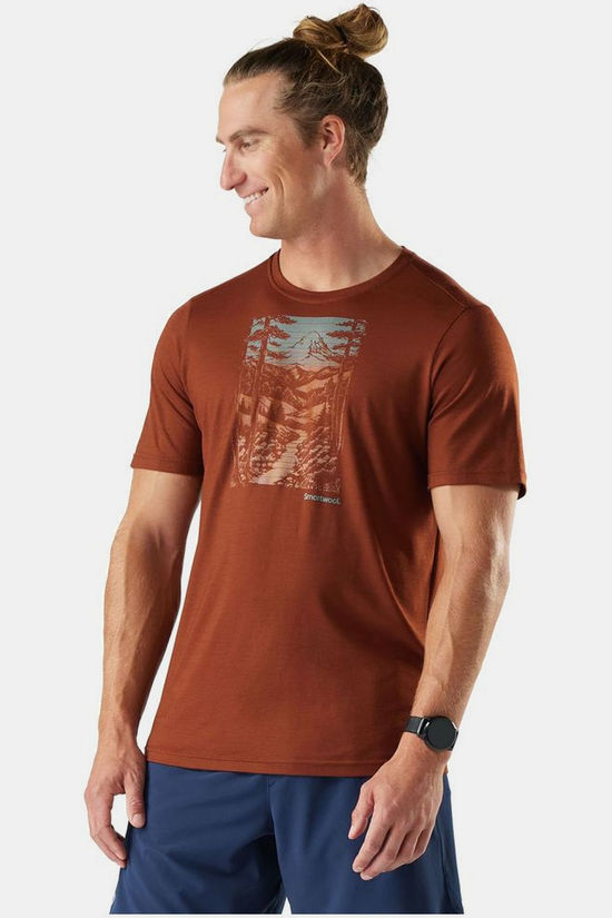 Smartwool T-Shirt Men'S Winding Trail Active Short Sleeve Burnt Sienna