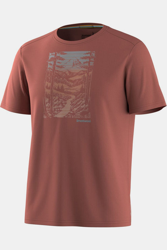 Smartwool T-Shirt Men'S Winding Trail Active Short Sleeve Burnt Sienna