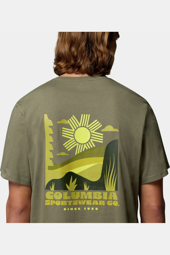 Columbia T-Shirt Csc™ Outdoor Back Graphic Tee Stone Green, Shining Sandscape