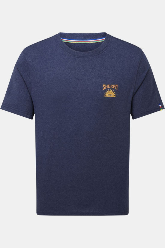 Sherpa T-Shirt Jutnu Psychedelic Tee Rathee Blue