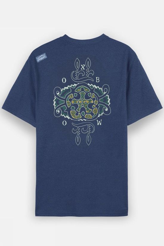 Oxbow T-Shirt Arabesk Jaspe Short Sleeve Tee Vintage Indigo