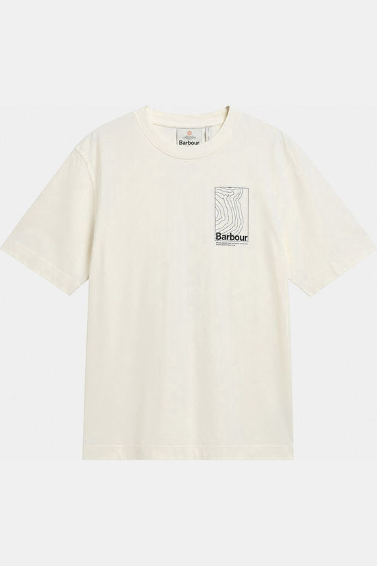 Barbour T-Shirt Woodbine Relaxed Graphic T-Shirt Heritage Re-Engineered Whisper White