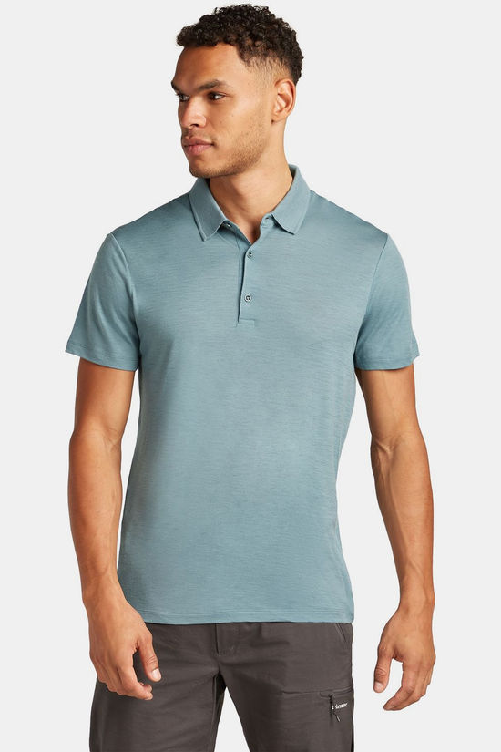 icebreaker Polo Men'S Merino 150 Tech Lite Iii Ss Polo Blue Ash