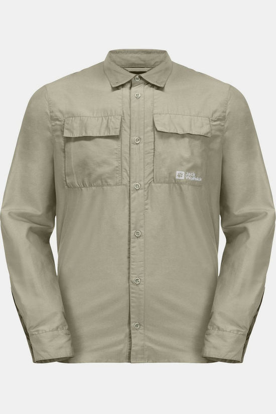 Jack Wolfskin Chemise Barrier Ls Shirt Stone