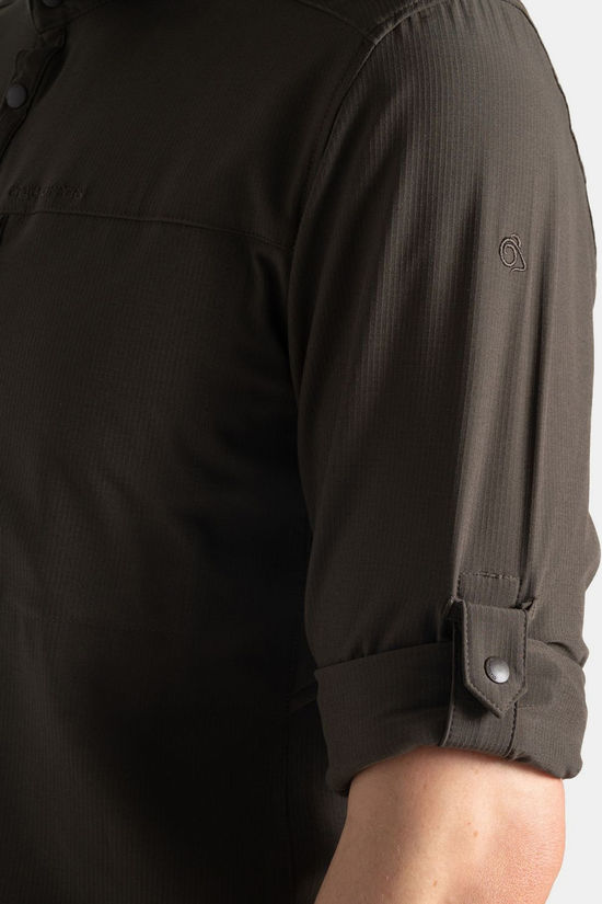 Craghoppers Chemise Nosilife Pro Long Sleeved Shirt V Woodlandgrn