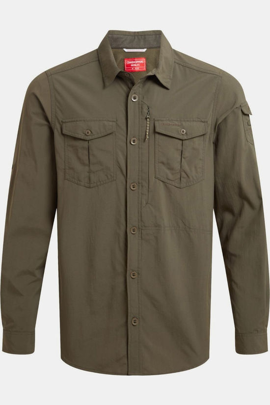Craghoppers Hemd Nosilife Adventure Long Sleeved Shirt III Woodland Green