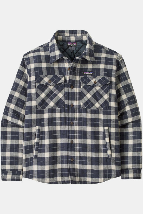 Patagonia Chemise M'S Lw Insulated Fjord Flannel Shirt Evergreen Fjord: Smolder Blue