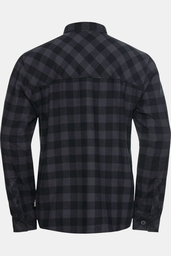 Jack Wolfskin Chemise Lite Flannel Shirt M Check Black