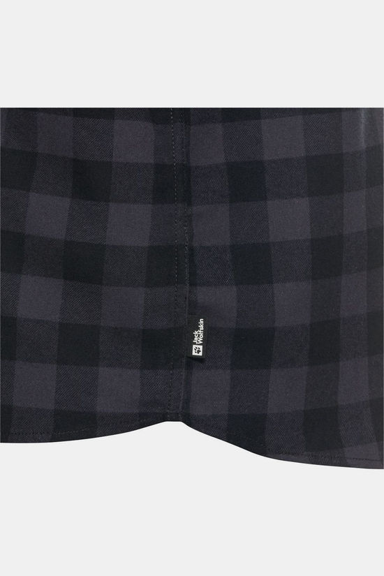 Jack Wolfskin Chemise Lite Flannel Shirt M Check Black