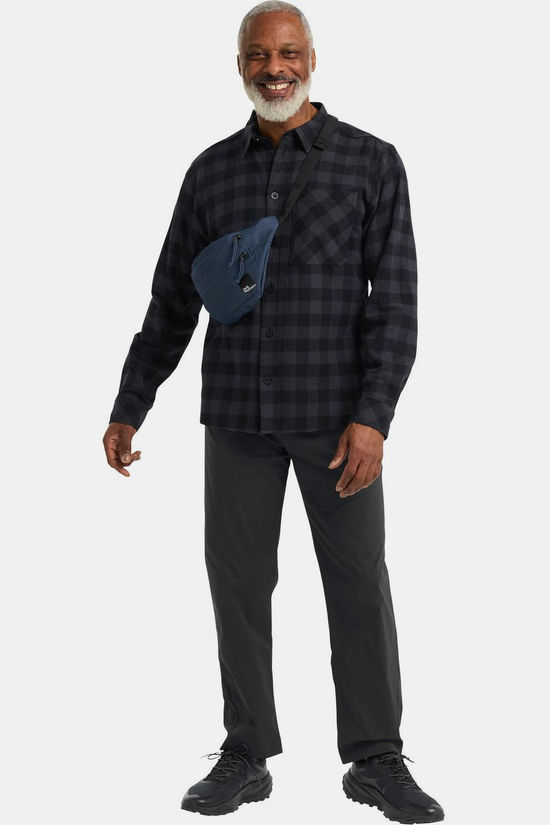 Jack Wolfskin Chemise Lite Flannel Shirt M Check Black