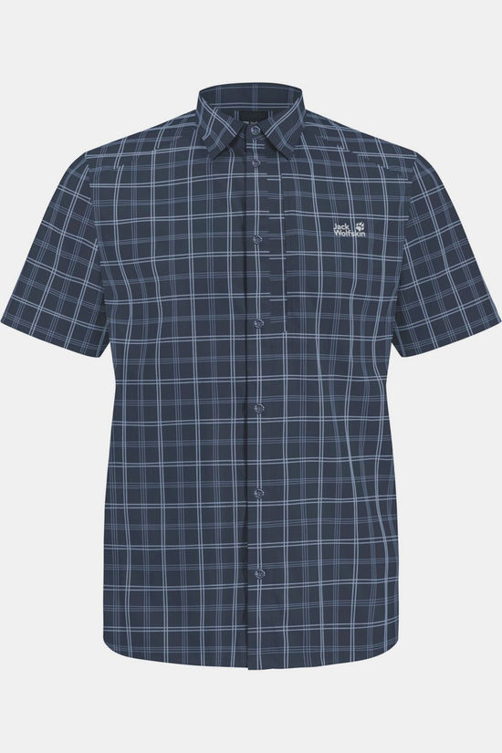 Jack Wolfskin Hemd Norbo Ss Shirt Check Midnight Sky