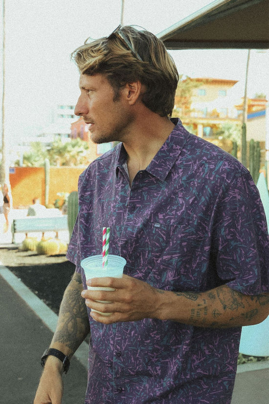 Oxbow Hemd Outblast Printed Deep Marine