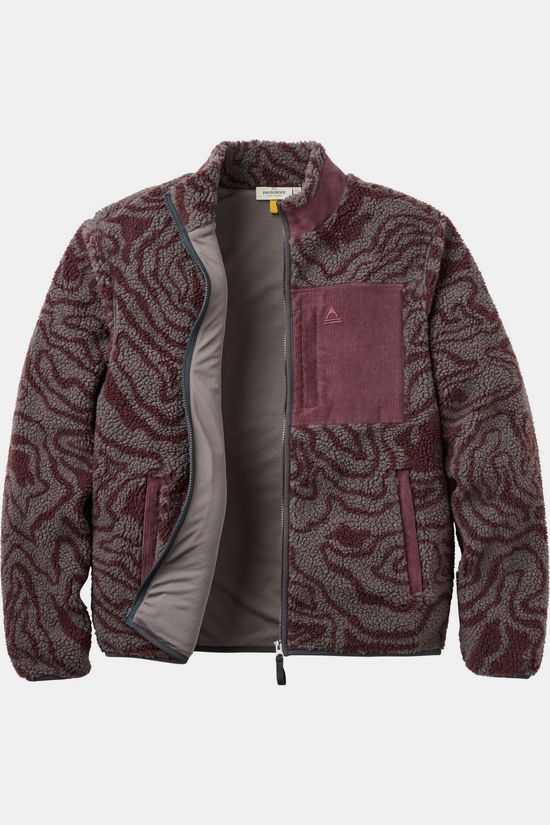 Passenger Clothing ltd Polaire Trekker 2.0 Recycled Deep-Pile Sherpa Fleece Strata Swirl Brambleberry