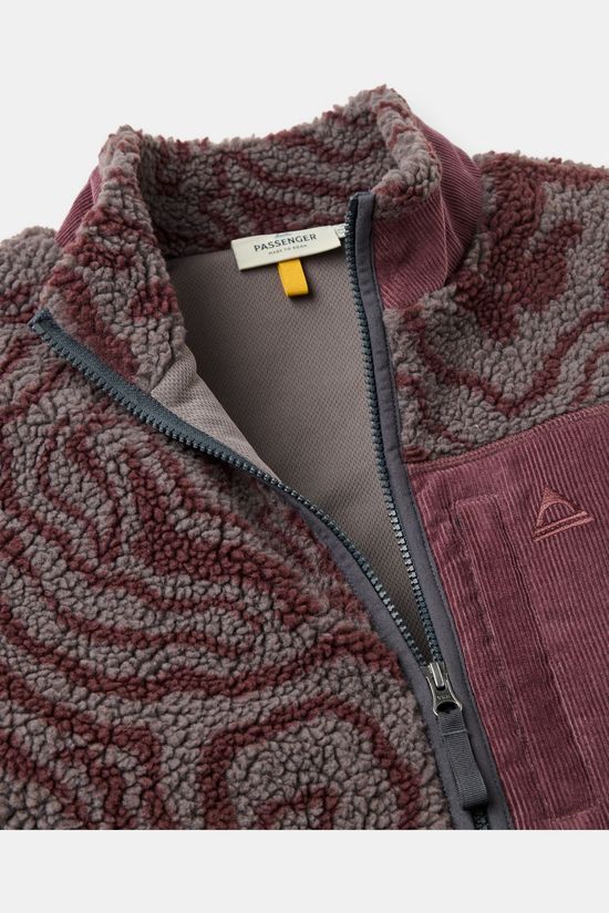 Passenger Clothing ltd Polaire Trekker 2.0 Recycled Deep-Pile Sherpa Fleece Strata Swirl Brambleberry