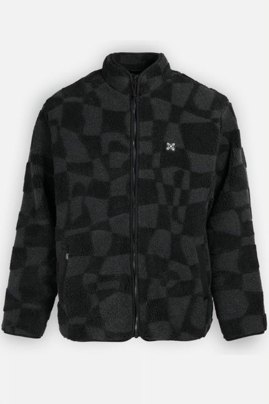 Oxbow Fleece Twist Printed Zipped Sherpa Black