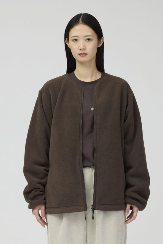 Snowpeak Polaire Water-Repellent Fleece Cardigan Dark Brown