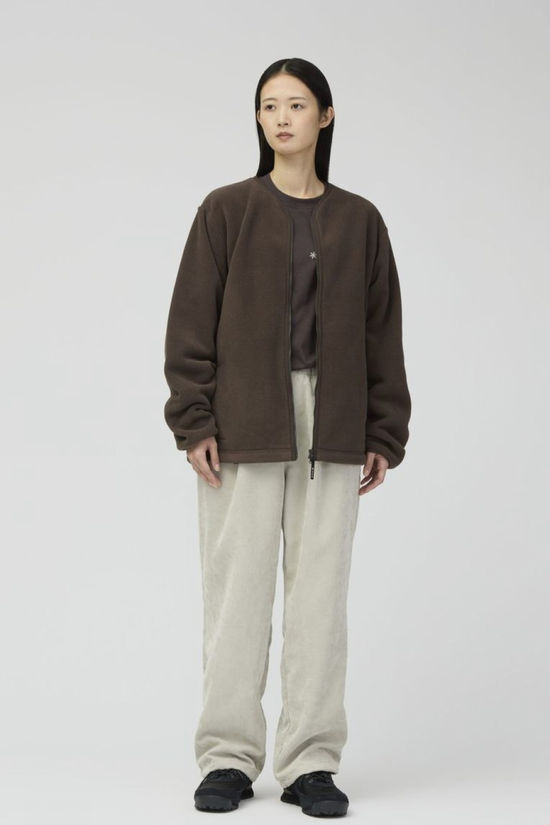 Snowpeak Polaire Water-Repellent Fleece Cardigan Dark Brown