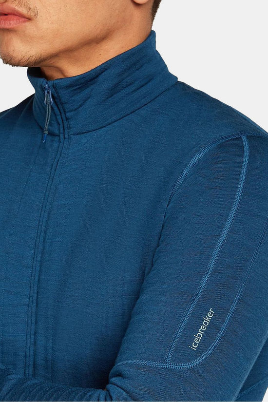 icebreaker Polaire Men Merino 400 Realfleece™ Descender Ls Zip Atlantis