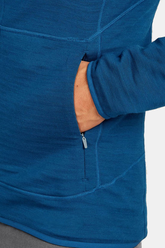 icebreaker Polaire Men Merino 400 Realfleece™ Descender Ls Zip Atlantis