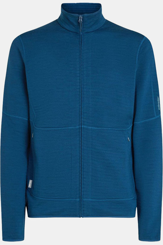icebreaker Polaire Men Merino 400 Realfleece™ Descender Ls Zip Atlantis