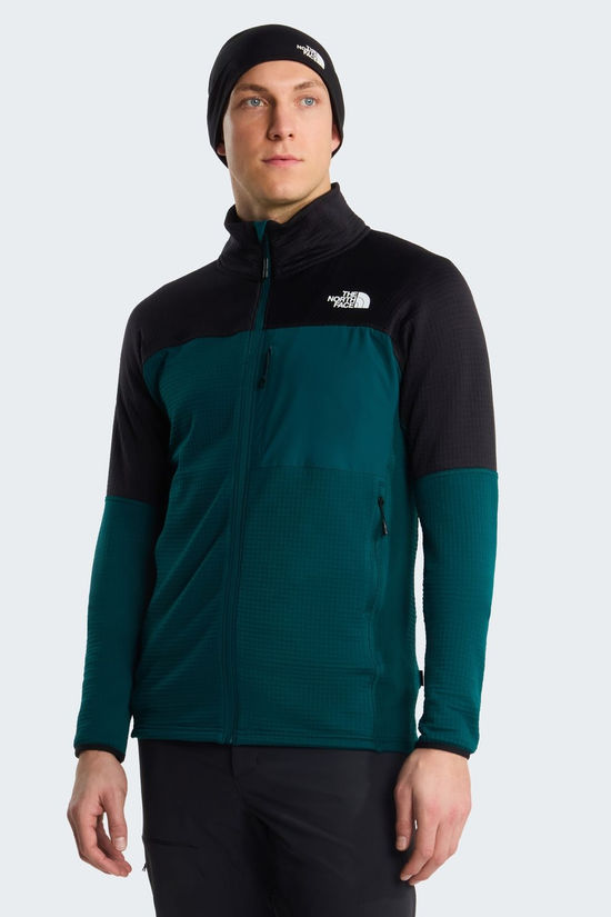 The North Face Fleece M Polartec Powergrid Stormgap Jacket Pacific Teal-Tnf Black