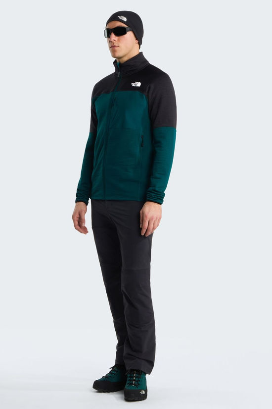 The North Face Fleece M Polartec Powergrid Stormgap Jacket Pacific Teal-Tnf Black