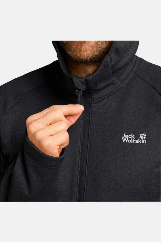 Jack Wolfskin Polaire Peak District Hooded Fz M Black