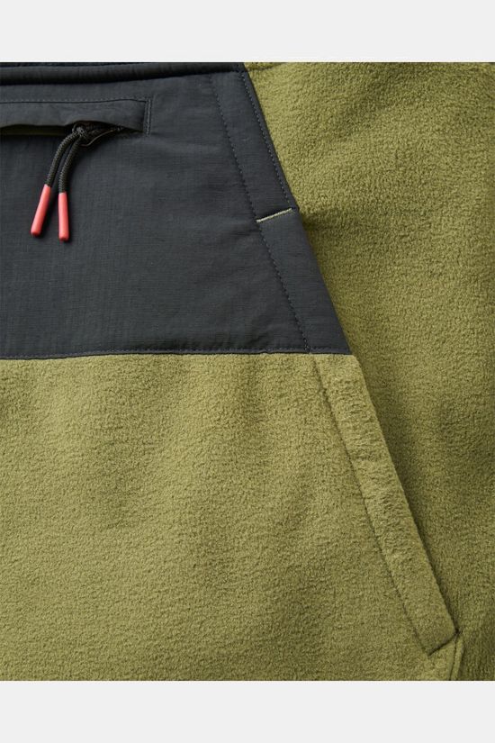 Passenger Fleece Woodland 2.0 Hooded 1/2 Zip Polar Black/Khaki.
