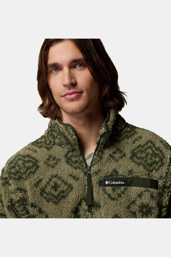 Columbia Fleece Rugged Ridge™ High Pile Half Zip Stone Green Checked Out, Greenscape