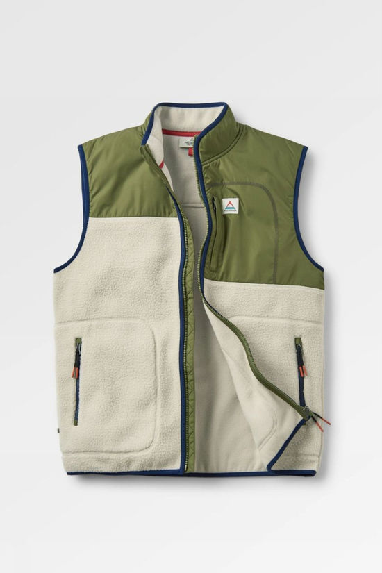 Passenger Clothing ltd Gilet Offgrid Sherpa Vest Oatmeal Khaki
