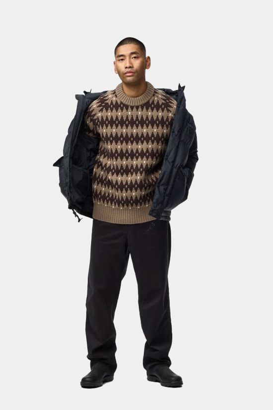 Fjällräven Pull Övik Jacquard Knit M Suede Brown-Black Oak