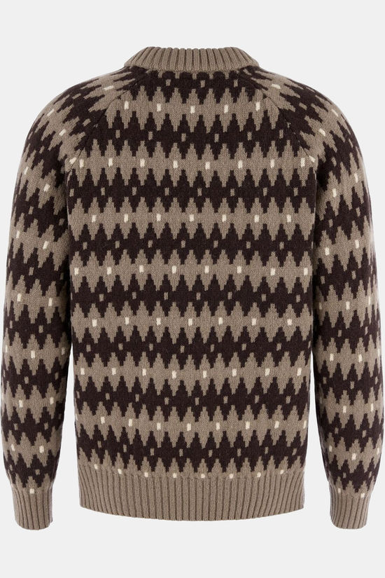 Fjällräven Pull Övik Jacquard Knit M Suede Brown-Black Oak