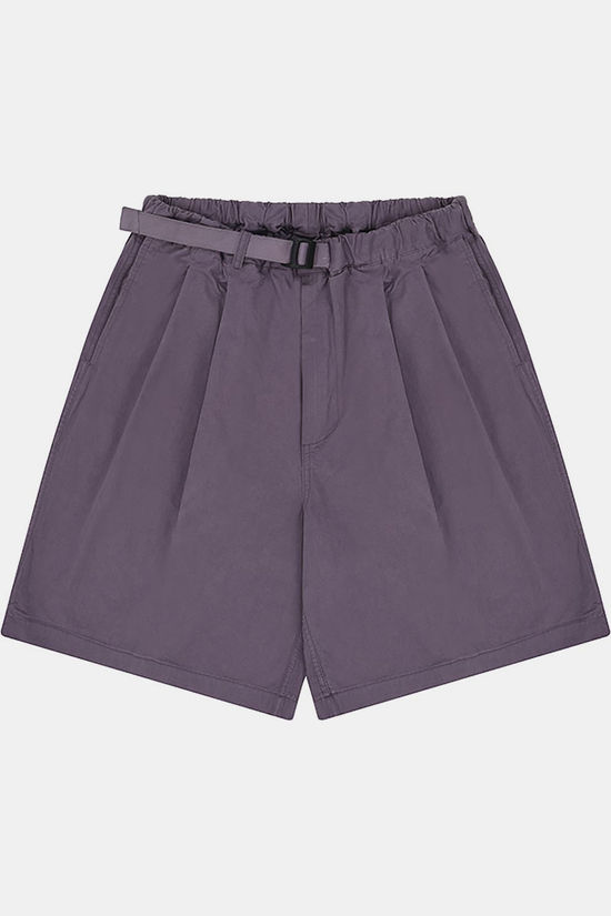 Kappy Design Short Two Tuck Wide Half Pants Purple