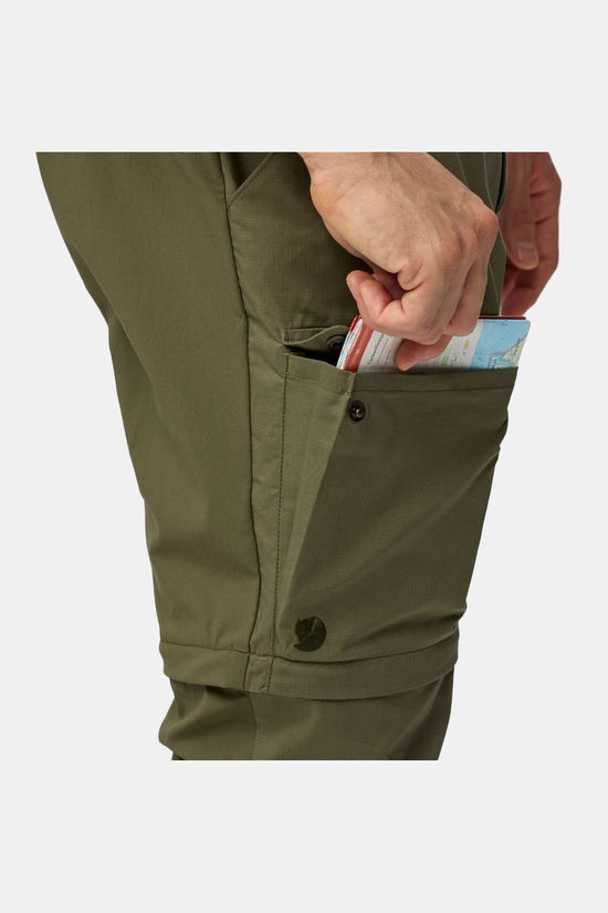 Fjällräven Afritsbroek Abisko Hybrid Trail Trs Zip-Off M Laurel Green