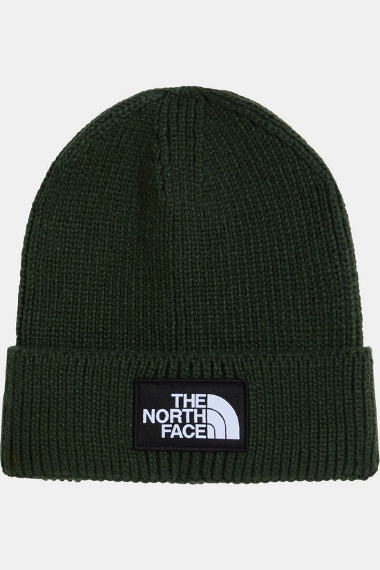 The North Face Bonnet Tnf Logo Box Cuffed Beanie Bottle Green