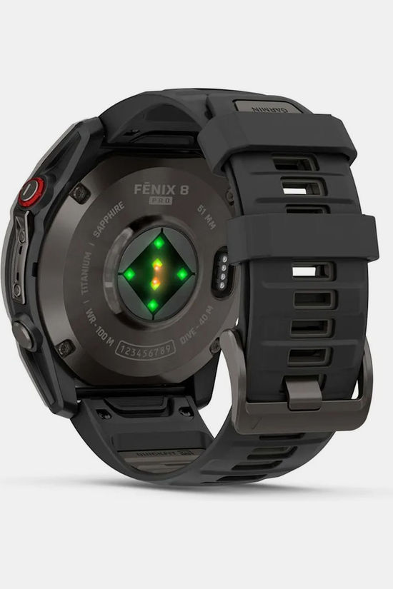 Garmin Sporthorloge Fenix 8 Pro 51Mm Lte Amoled Carbon Gray Ti, Black