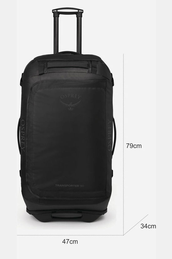 Osprey Valise Transporter Wheeled Duffel 90 Raven Black/Black