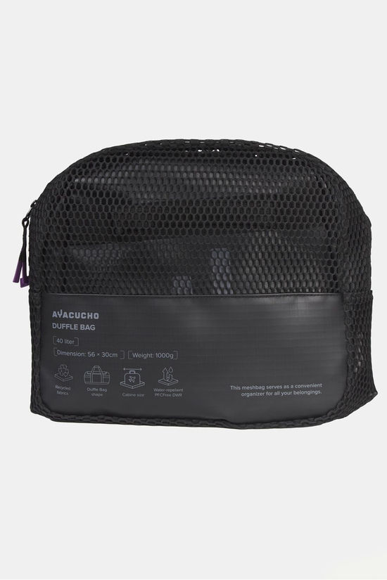 Ayacucho Reistas Vaunu Duffle Bag 40 Jet Black/Charcoal Grey